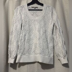 LOFT White Textured Sweater